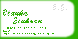 blanka einhorn business card